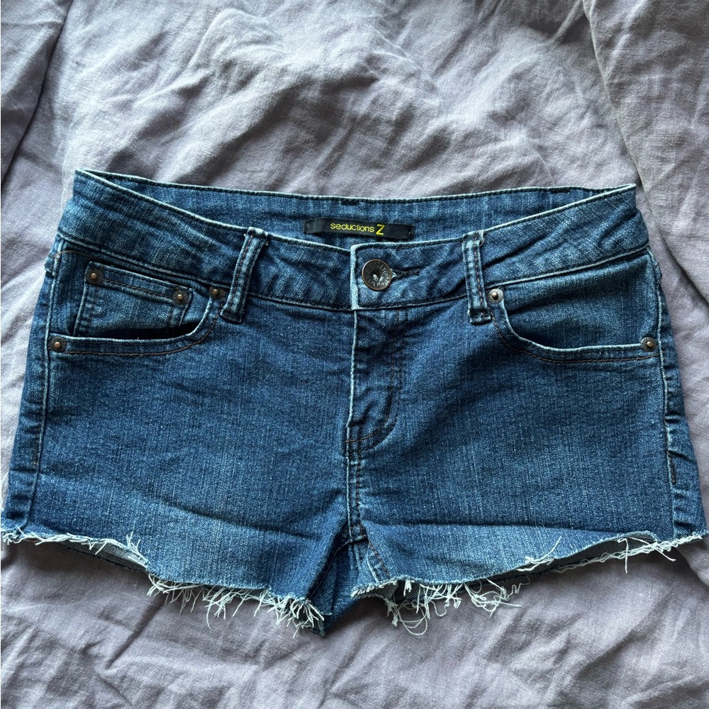 Low rise Blue Denim Women Shorts